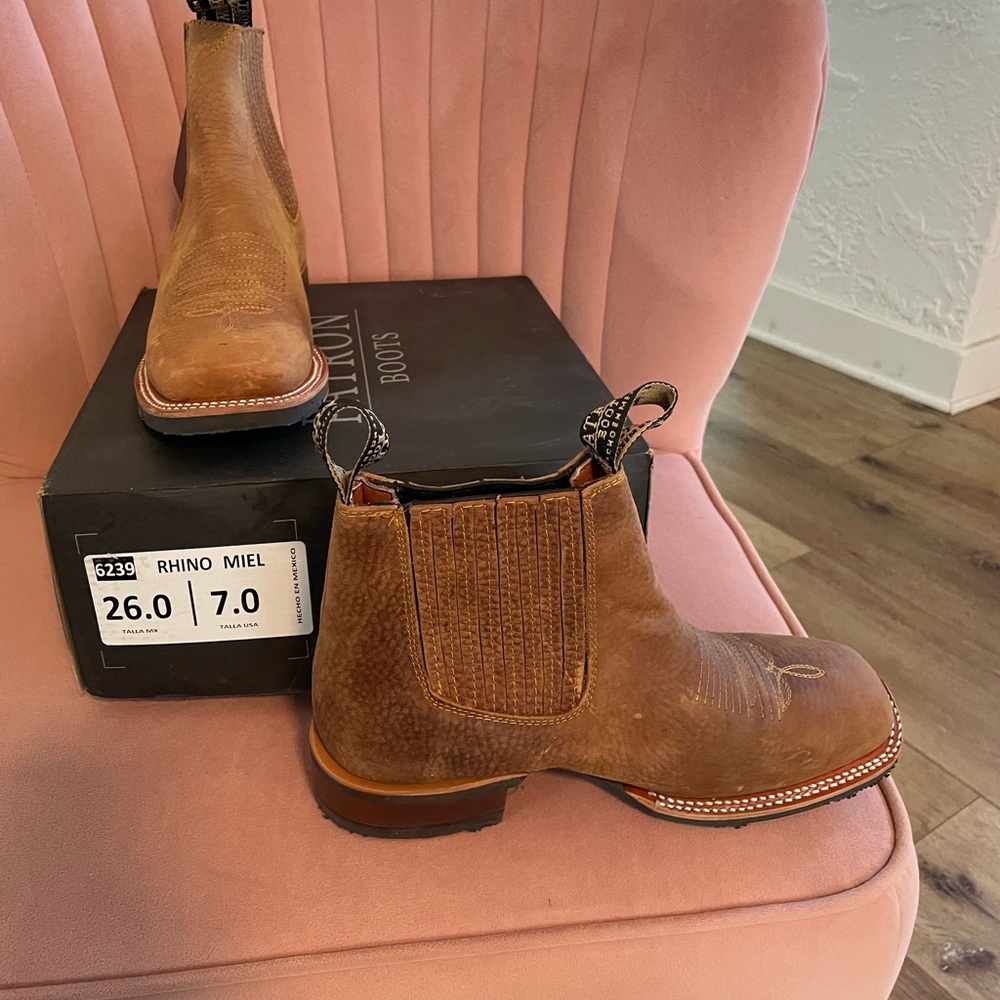 Men's Tan Leather Boots